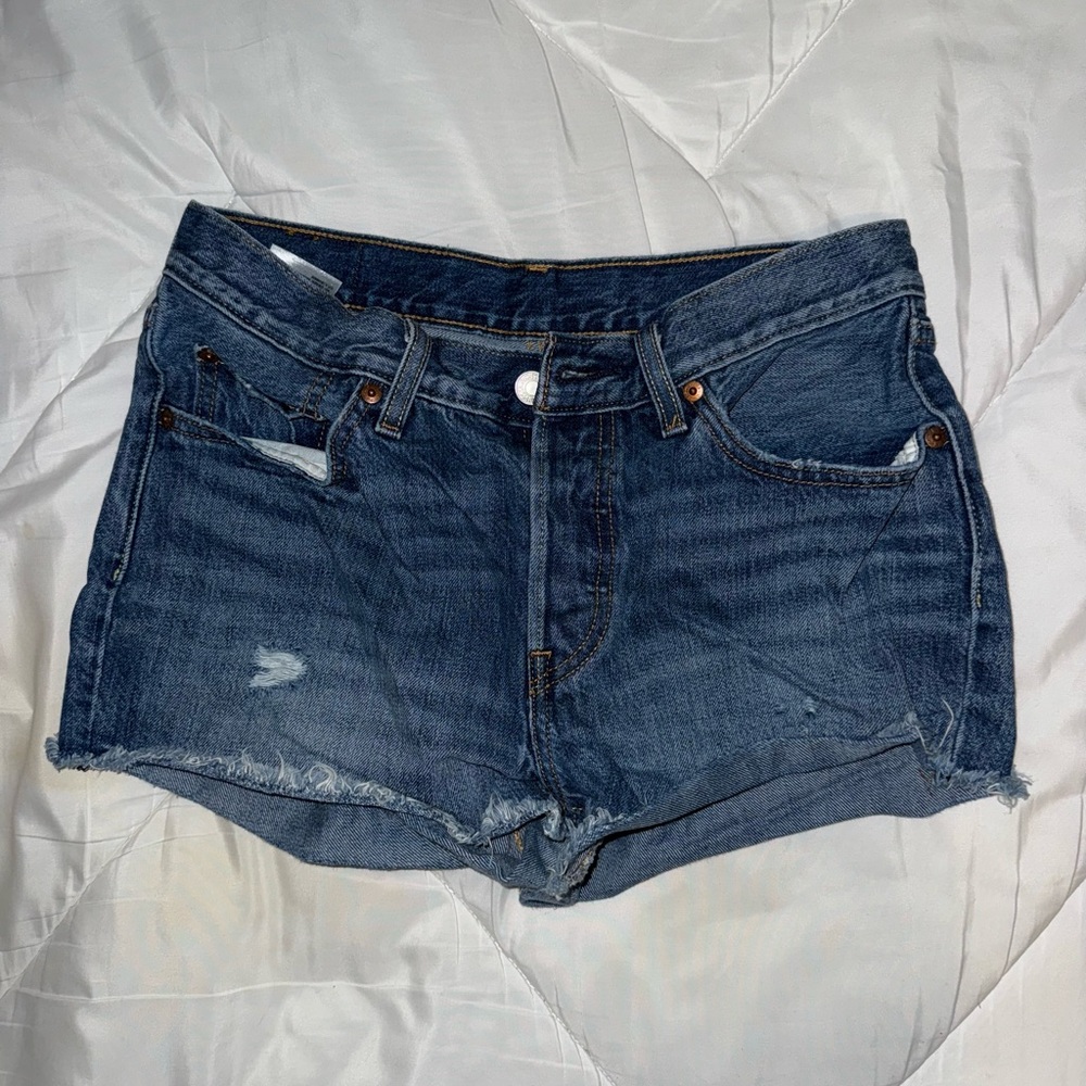 Levi's Dark Blue Jean Shorts for Women